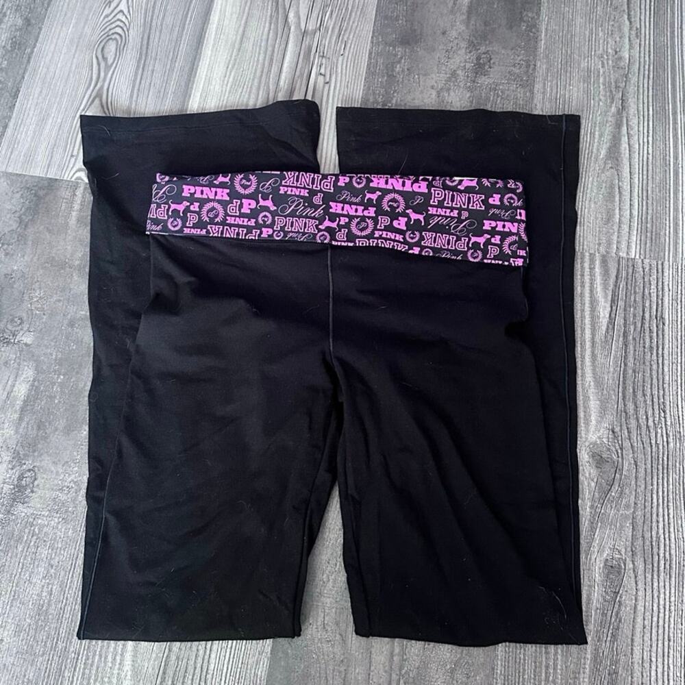 victoria secret pink foldover flare leggjngs